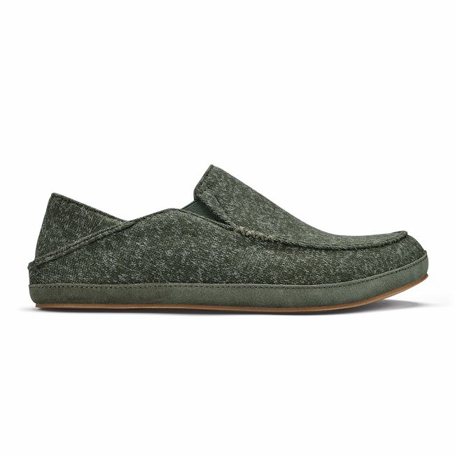 Zapatos Olukai Moloā Hulu - Pantuflas Hombre Verdes 20345-297